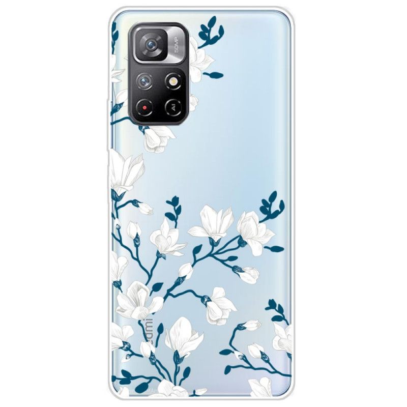 Cover Xiaomi Redmi Note 11 Pro Plus 5G Hvide Blomster