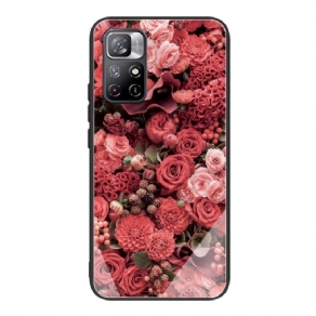 Cover Xiaomi Redmi Note 11 Pro Plus 5G Pink Blomster Af Hærdet Glas