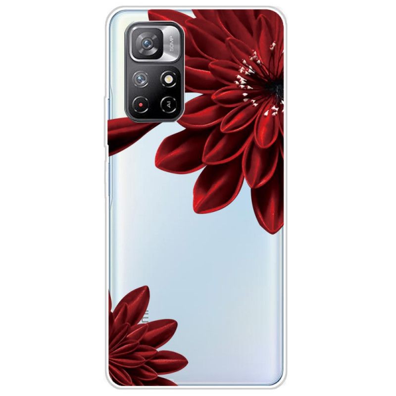 Cover Xiaomi Redmi Note 11 Pro Plus 5G Røde Blomster