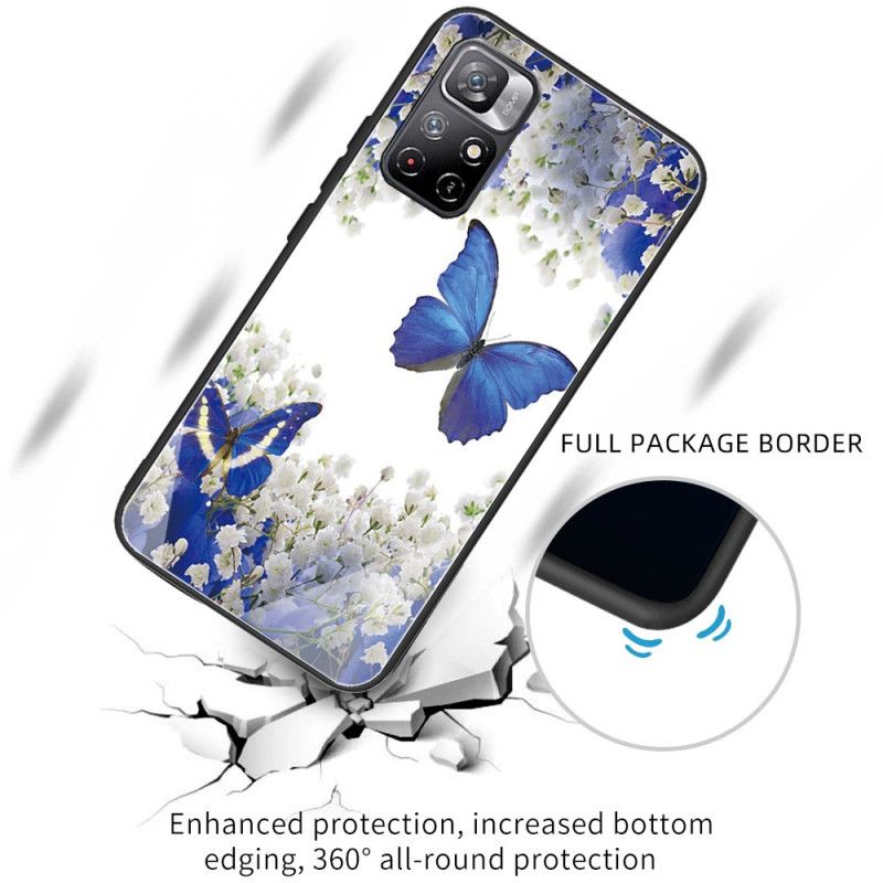 Cover Xiaomi Redmi Note 11 Pro Plus 5G Sommerfugledesign Af Hærdet Glas