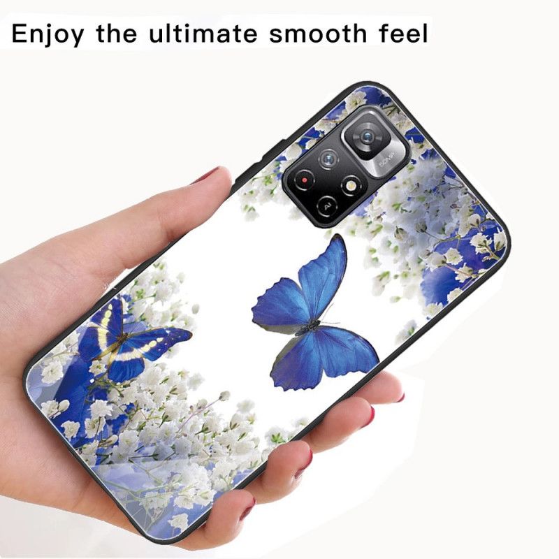 Cover Xiaomi Redmi Note 11 Pro Plus 5G Sommerfugledesign Af Hærdet Glas