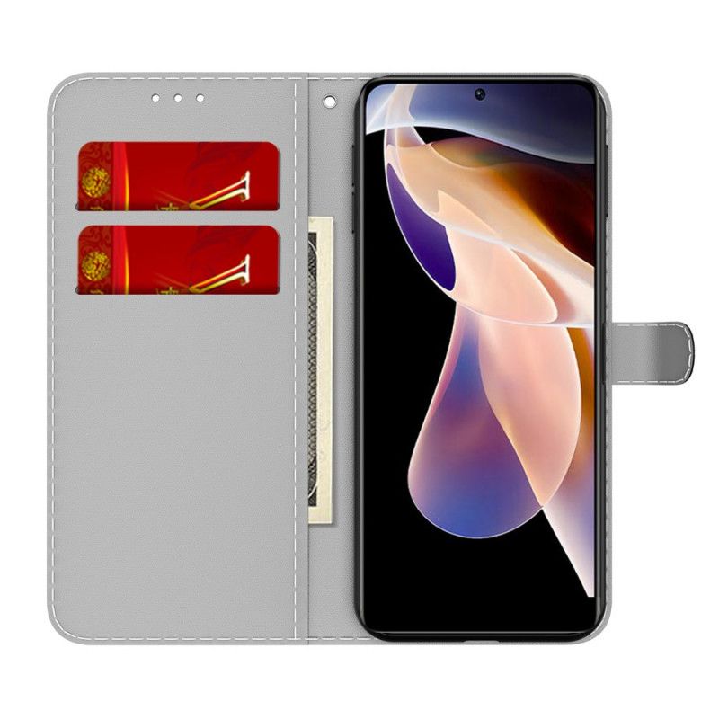 Flip Cover Xiaomi Redmi Note 11 Pro Plus 5G Abstrakt Mønster