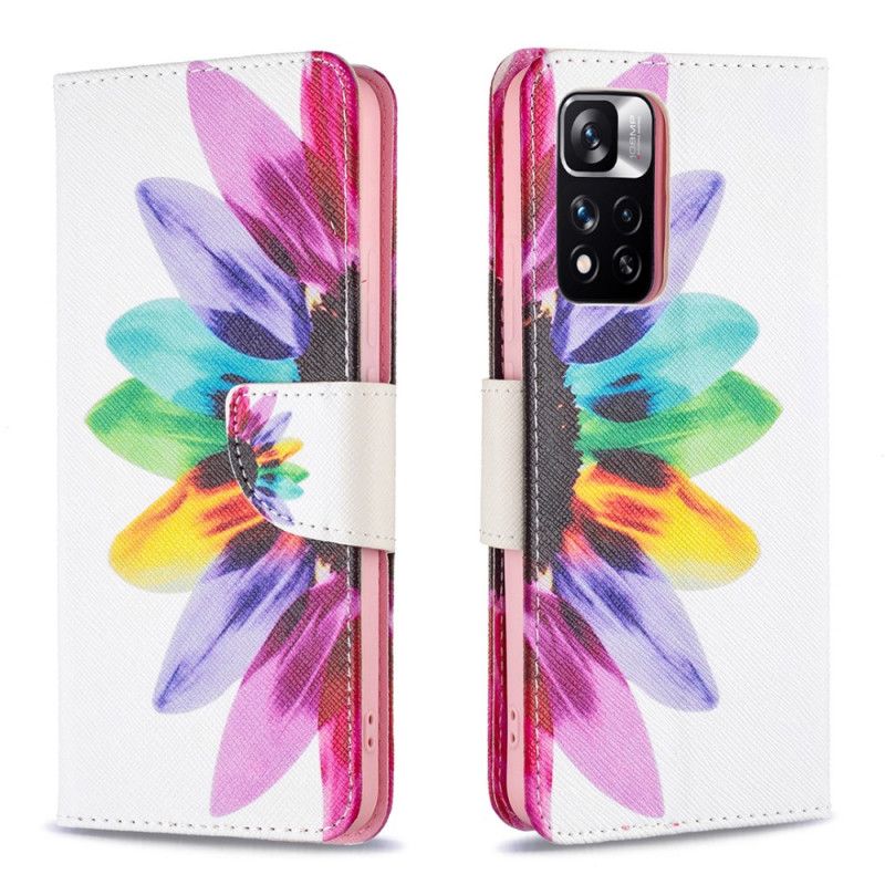 Flip Cover Xiaomi Redmi Note 11 Pro Plus 5G Akvarelblomst