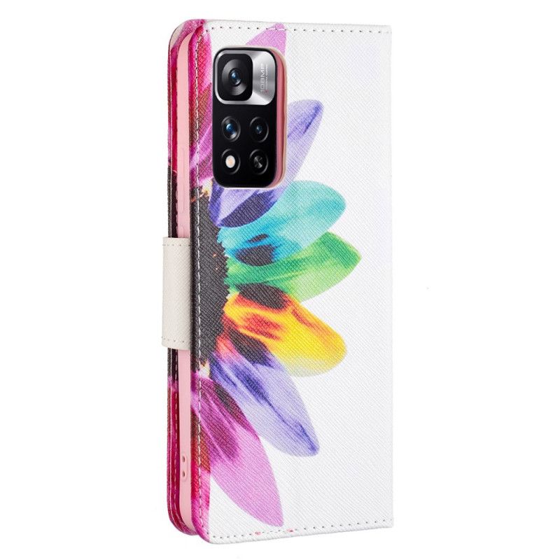 Flip Cover Xiaomi Redmi Note 11 Pro Plus 5G Akvarelblomst