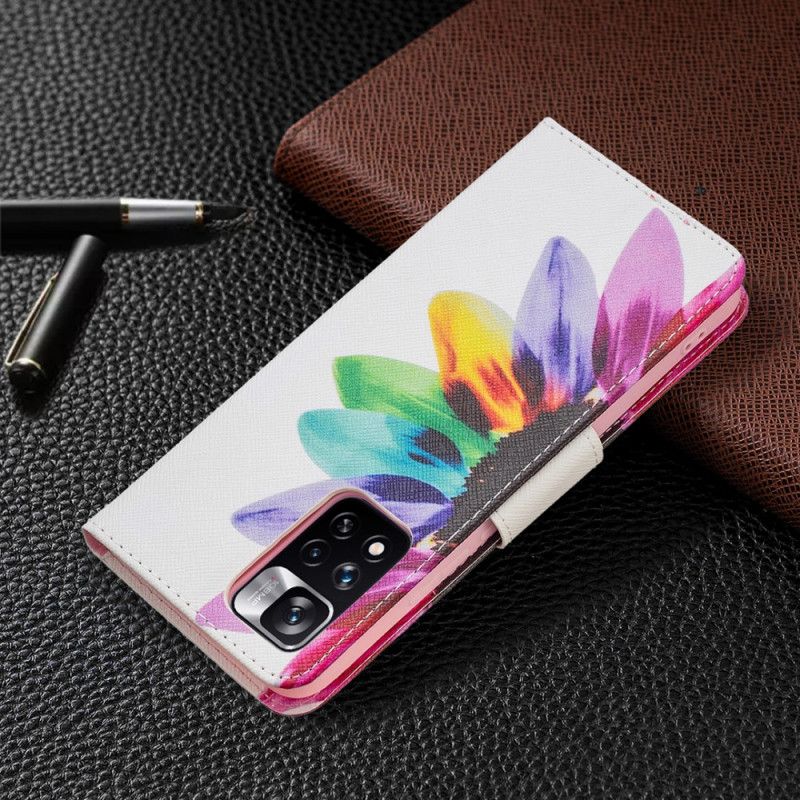 Flip Cover Xiaomi Redmi Note 11 Pro Plus 5G Akvarelblomst