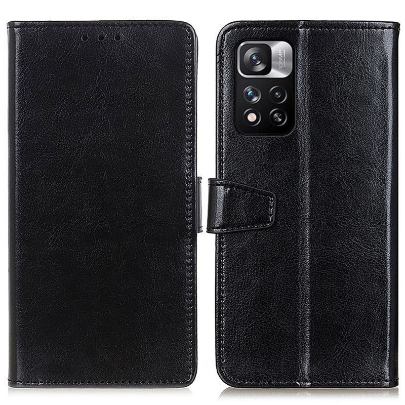 Flip Cover Xiaomi Redmi Note 11 Pro Plus 5G Blankt Lædereffekt