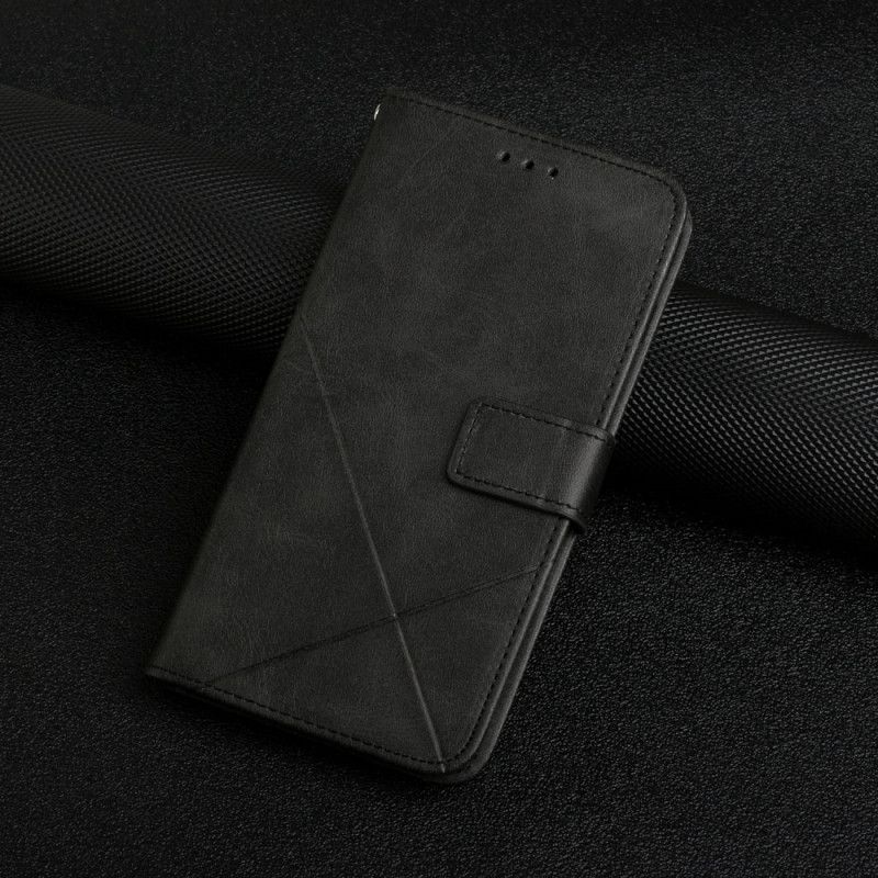 Flip Cover Xiaomi Redmi Note 11 Pro Plus 5G Med Snor Læder Effekt Strap Lines