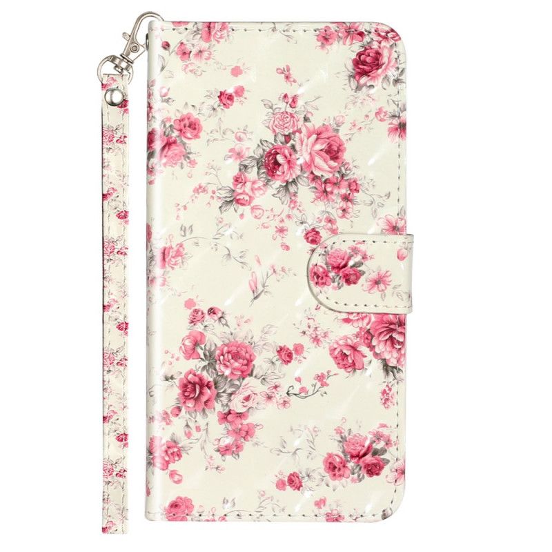 Flip Cover Xiaomi Redmi Note 11 Pro Plus 5G Med Snor Liberty Strap Blomster