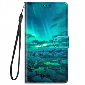 Flip Cover Xiaomi Redmi Note 11 Pro Plus 5G Med Snor Strop Landskab