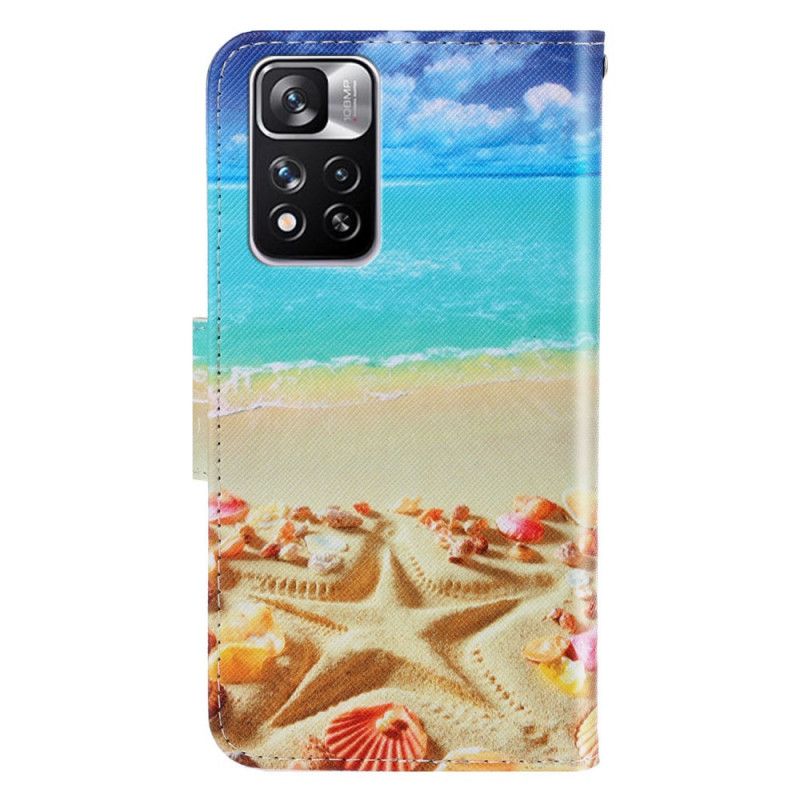 Flip Cover Xiaomi Redmi Note 11 Pro Plus 5G Med Snor Thong Beach