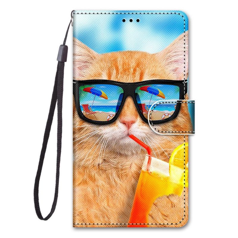 Flip Cover Xiaomi Redmi Note 11 Pro Plus 5G Med Snor Thong Star Cat