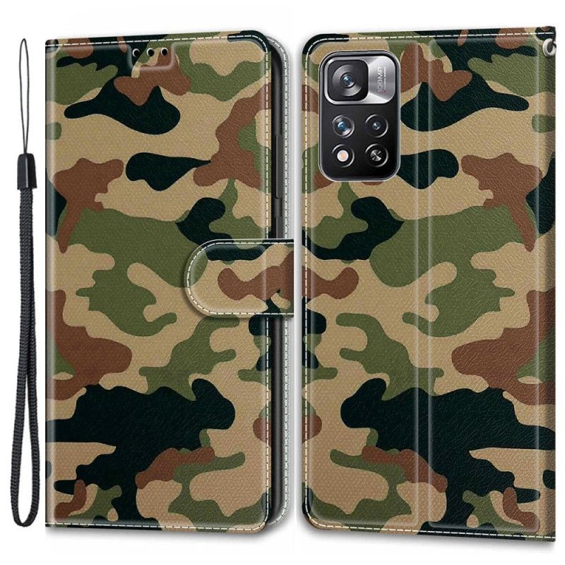 Flip Cover Xiaomi Redmi Note 11 Pro Plus 5G Militær Camouflage