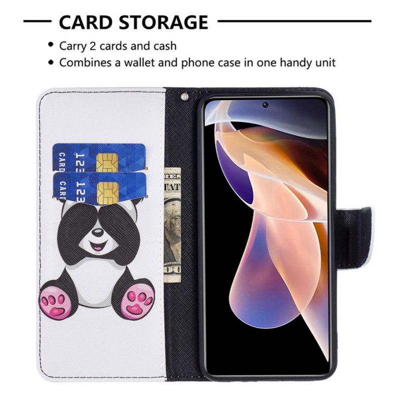 Flip Cover Xiaomi Redmi Note 11 Pro Plus 5G Panda Sjov