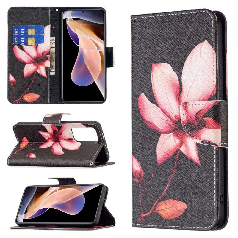 Flip Cover Xiaomi Redmi Note 11 Pro Plus 5G Pink Blomst