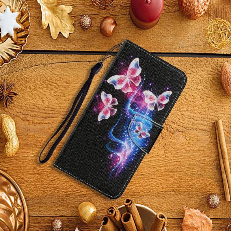 Flip Cover Xiaomi Redmi Note 11 Pro Plus 5G Sommerfugle Og Snor