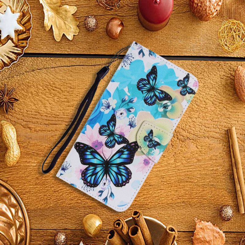 Flip Cover Xiaomi Redmi Note 11 Pro Plus 5G Sommerfugle Og Sommerblomster