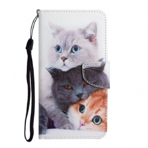 Flip Cover Xiaomi Redmi Note 11 Pro Plus 5G Stabel Af Lanyard Cats