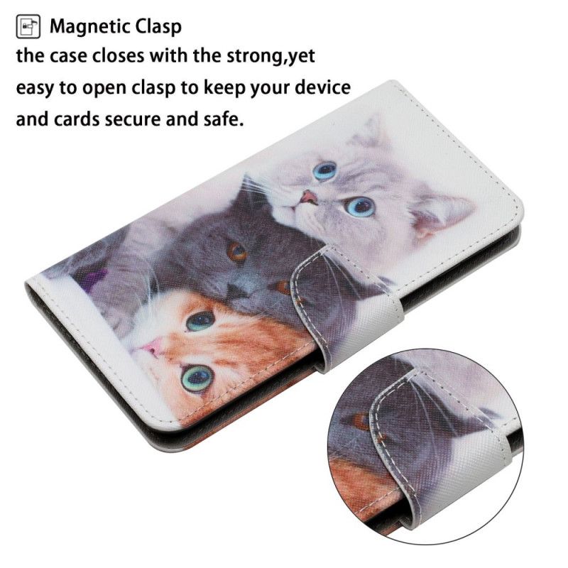 Flip Cover Xiaomi Redmi Note 11 Pro Plus 5G Stabel Af Lanyard Cats