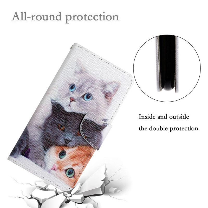 Flip Cover Xiaomi Redmi Note 11 Pro Plus 5G Stabel Af Lanyard Cats