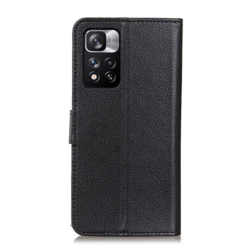 Flip Cover Xiaomi Redmi Note 11 Pro Plus 5G Traditionelt Litchi-læder