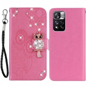 Flip Cover Xiaomi Redmi Note 11 Pro Plus 5G Ugle Mandala Og Charm