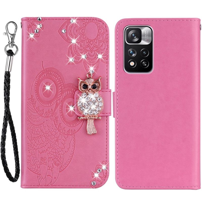 Flip Cover Xiaomi Redmi Note 11 Pro Plus 5G Ugle Mandala Og Charm