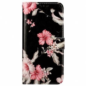 Læder Cover Xiaomi Redmi Note 11 Pro Plus 5G Blomsterstilen