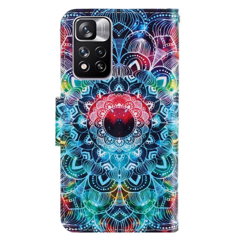 Læder Cover Xiaomi Redmi Note 11 Pro Plus 5G Med Snor Flashy Strappy Mandala