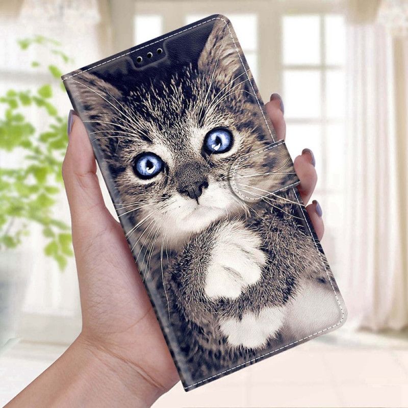 Læder Cover Xiaomi Redmi Note 11 Pro Plus 5G Med Snor Thong Cat Fan