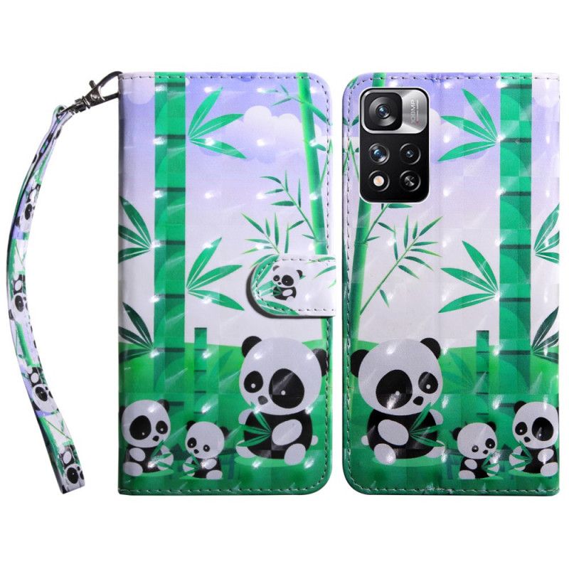 Læder Cover Xiaomi Redmi Note 11 Pro Plus 5G Pandaer