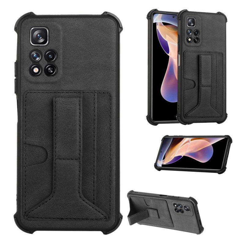 Mobilcover Xiaomi Redmi Note 11 Pro Plus 5G Læderholder Og Kortholder