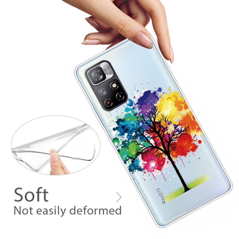 Mobilcover Xiaomi Redmi Note 11 Pro Plus 5G Transparent Akvareltræ