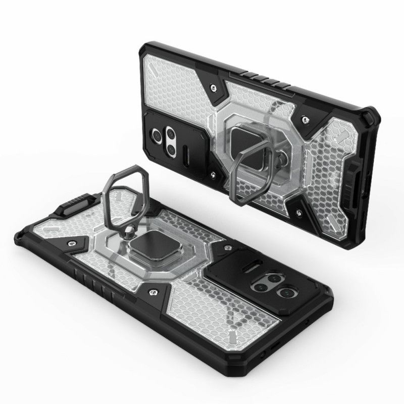 Cover Poco F4 Honeycomb Med Ring-støtte