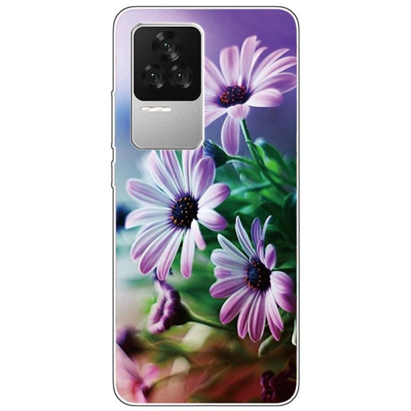 Cover Poco F4 Silicone Blomster