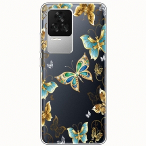 Cover Poco F4 Transparente Sommerfugle