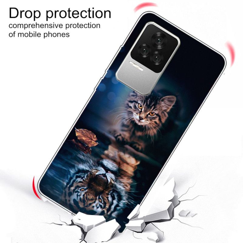 Mobilcover Poco F4 Siliconekat Og Tiger