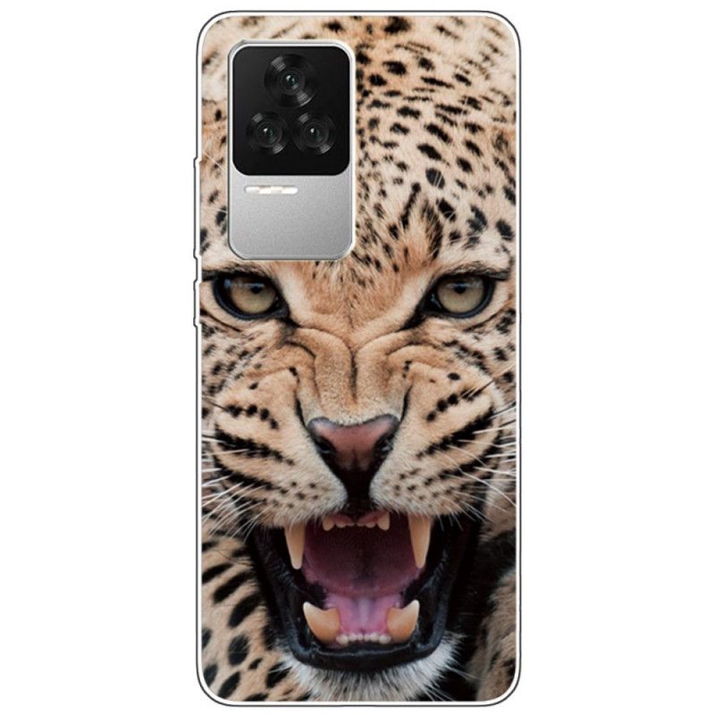 Mobilcover Poco F4 Siliconeleopard