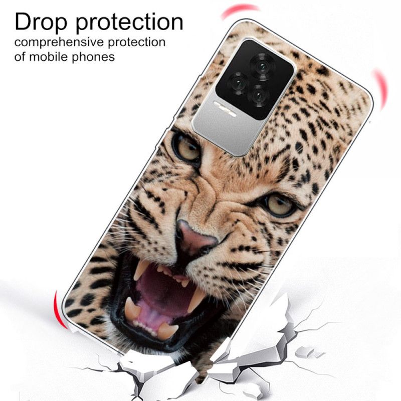 Mobilcover Poco F4 Siliconeleopard