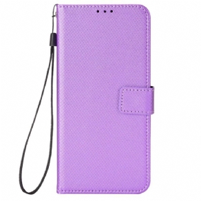 Flip Cover Honor Magic 5 Pro Med Snor Stilfuldt Strappy Imiteret Læder