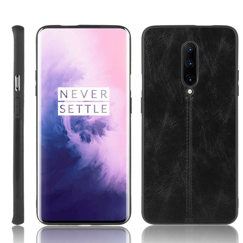 Cover OnePlus 7 Pro Søm Lædereffekt