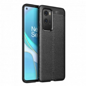 Cover OnePlus 9 Pro Dobbelt Linje Litchi Lædereffekt