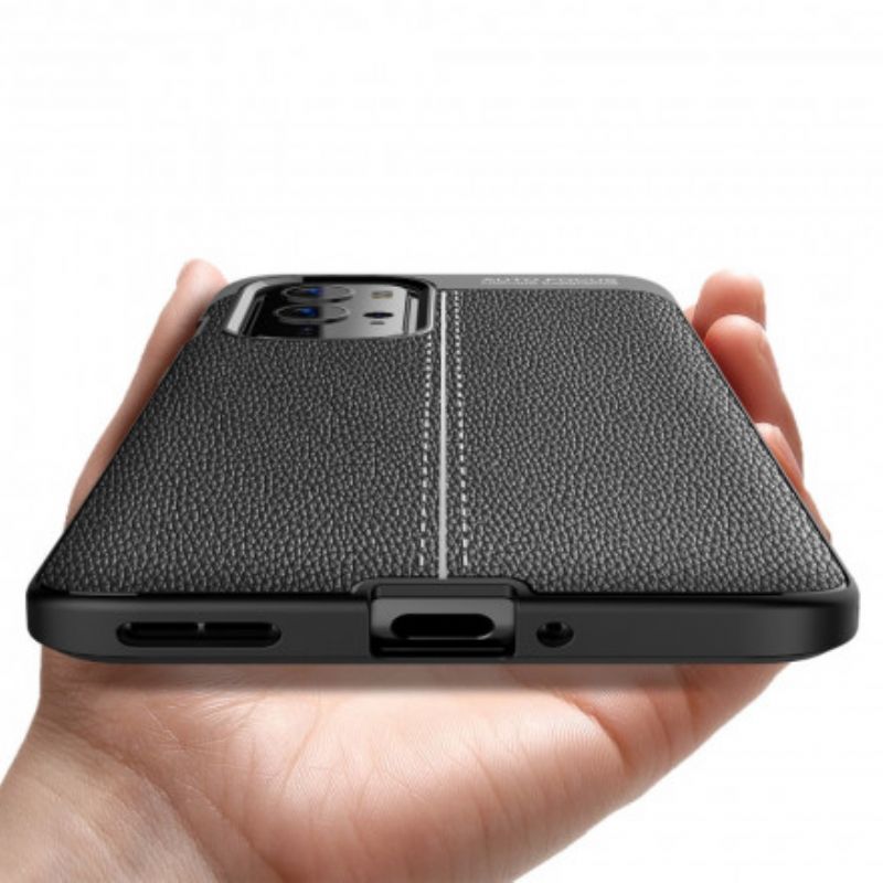 Cover OnePlus 9 Pro Dobbelt Linje Litchi Lædereffekt