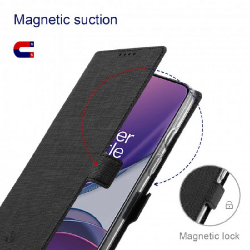 Cover OnePlus 9 Pro Flip Cover Vili Dmx Tekstureret