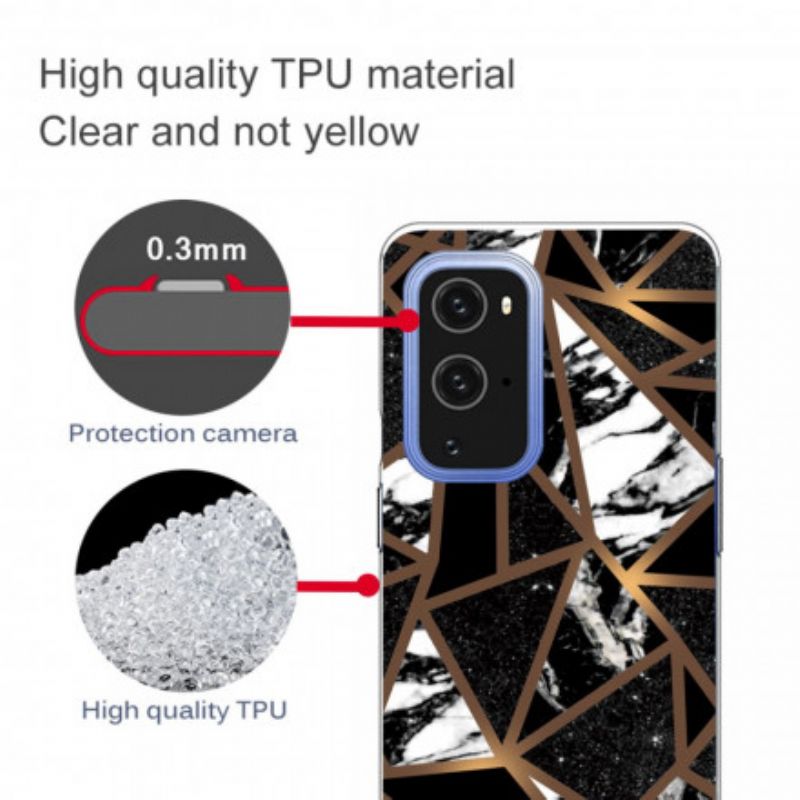 Cover OnePlus 9 Pro Geometrisk Marmor