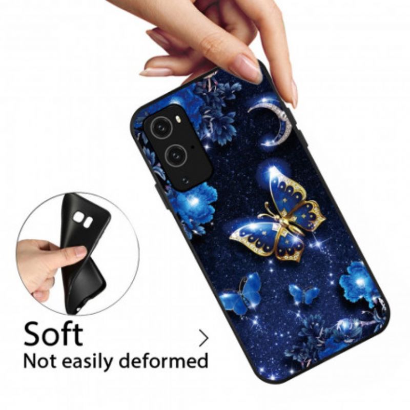 Cover OnePlus 9 Pro Gylden Sommerfugl