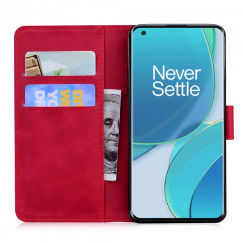 Flip Cover OnePlus 9 Pro Tiger Face Print