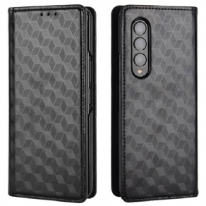 Cover Samsung Galaxy Z Fold 4 Flip Cover 3d Terning