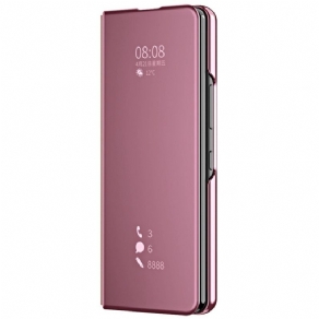 Cover Samsung Galaxy Z Fold 4 Flip Cover Spejl Og Gennemsigtighed