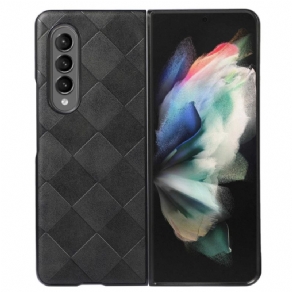 Cover Samsung Galaxy Z Fold 4 Kontrol Af Imiteret Lædermønster