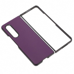 Cover Samsung Galaxy Z Fold 4 Retroeffekt Litchi Imiteret Læder